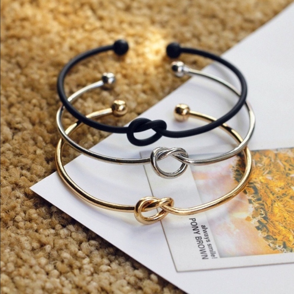 HotSILVER love knot bangle. Stack’m up - Picture 2 of 6